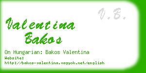 valentina bakos business card